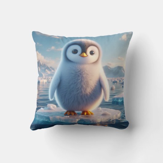 Baby pinguïn schattige vogel kussen (Achterkant)