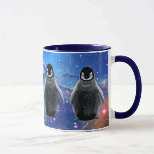 BABY PINGUÏN & STARS Wildlife Supporter Koffie Mok (Rechts)