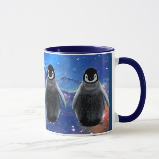 BABY PINGUÏN & STARS Wildlife Supporter Koffie Mok (Rechts)