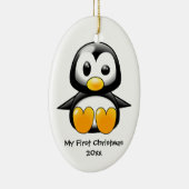 Baby pinguïn-versiering keramisch ornament (Rechts)