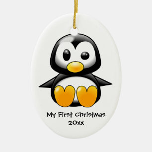 Baby pinguïn-versiering keramisch ornament