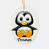 Baby pinguïn-versiering keramisch ornament (Achterkant)