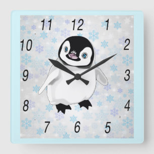 Baby Pinguïn Wandklok