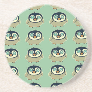 Baby pinguïn zandsteen onderzetter