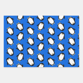 Baby pinguïns Birthday of Kerstmis Inpakpapier Vel