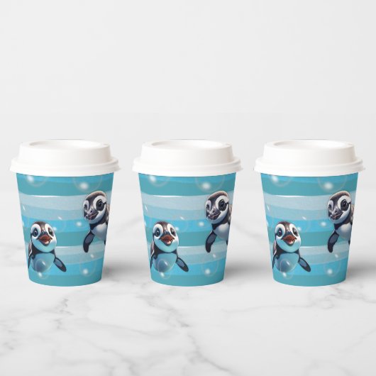 Baby Pinguïns Feest Papieren Beker (Multi)