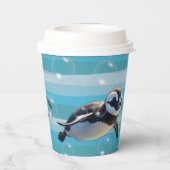 Baby Pinguïns Feest Papieren Beker (Achterkant)
