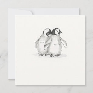 Baby pinguïns platte kaart