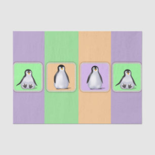 Baby pinguïns tissuepapier