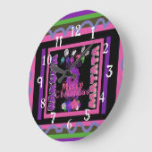 Baby pink Beautiful Merry Christmas Hakuna Matata Grote Klok (Hoek)