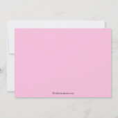 Baby Pink Bird Nest Baby shower Uitnodiging (Achterkant)