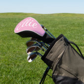 Baby Pink Bliss | Custom Name Cursive Script Golfheadcover (Insitu)