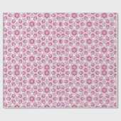 baby pink boho design cadeaupapier (Vlak)