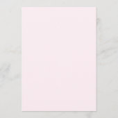 Baby Pink Bow Girl Doop Uitnodiging (Achterkant)