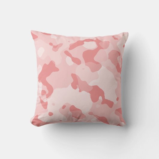 Baby Pink Camo; Camouflage Kussen (Voorkant)