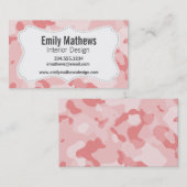 Baby Pink Camo; Camouflage Visitekaartje (Voorkant / Achterkant)