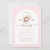 Baby Pink Coffee Baby Shower Invitation Kaart (Voorkant)
