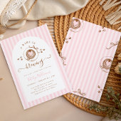 Baby Pink Coffee Baby Shower Invitation Kaart