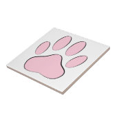 Baby Pink Dog Pawprint Tegeltje (Zijkant)