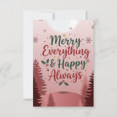 Baby Pink Family Christmas Card 2026 | Soft Elegan RSVP Kaartje (Achterkant)