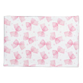 Baby Pink Gingham Bows and Stars beroemd gemaakt d Kussensloop (Achterkant)
