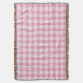 Baby Pink Gingham Deken (Voorkant Verticaal)