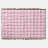 Baby Pink Gingham Deken (Voorkant)