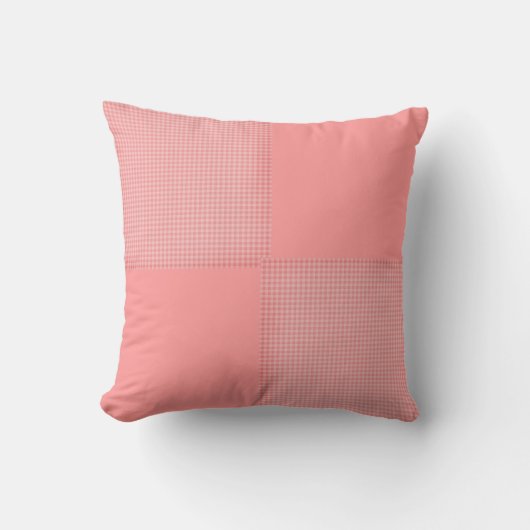 Baby Pink Gingham Kussen (Voorkant)