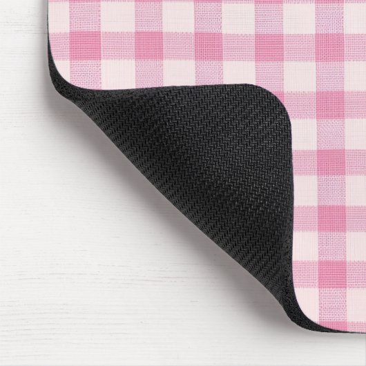 Baby Pink Gingham Muismat (Hoek)