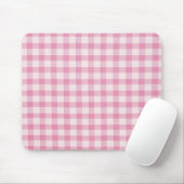 Baby Pink Gingham Muismat (Met muis)