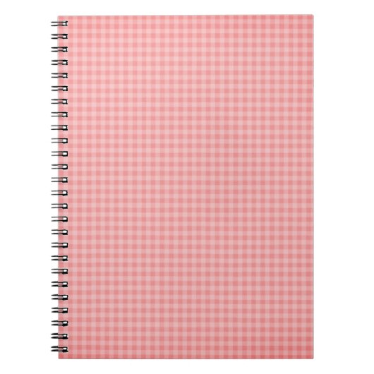 Baby Pink Gingham Notitieboek (Voorkant)