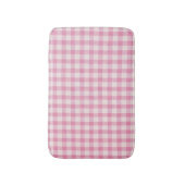 Baby Pink Gingham Pattern Badmat (Voorkant Verticaal)