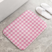 Baby Pink Gingham Pattern Badmat