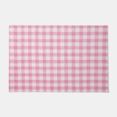 Baby Pink Gingham Pattern Deurmat (Voorkant)