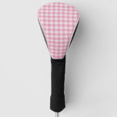 Baby Pink Gingham Pattern Golfheadcover (Voorkant)