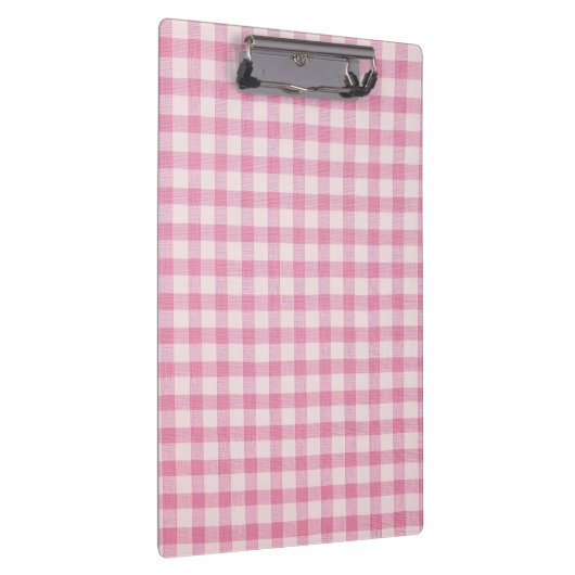 Baby Pink Gingham Pattern Klembord (Rechts)