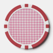 Baby Pink Gingham Pattern Poker Chips (Voorkant)