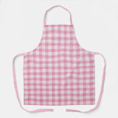 Baby Pink Gingham Pattern Schort (Voorkant)
