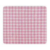 Baby Pink Gingham Pattern Snijplank (Voorkant)