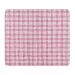 Baby Pink Gingham Pattern Snijplank