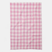 Baby Pink Gingham Pattern Theedoek (Verticaal)