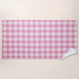 Baby Pink Gingham Strandlaken
