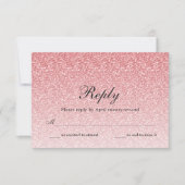 Baby Pink Glitter Glam gepersonaliseerde antwoord (Voorkant)