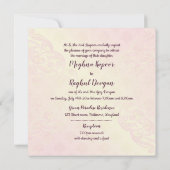 Baby Pink Gold Ganesh Indian Weduwen Kaart (Achterkant)