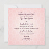 Baby Pink Gold Ganesh Indiase huwelijksuitnodiging Kaart (Achterkant)