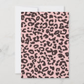 Baby Pink Leopard Animal Print; Krijtbord Kaart (Achterkant)