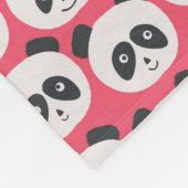 Baby Pink Panda Beer Fleece Deken (Hoek)