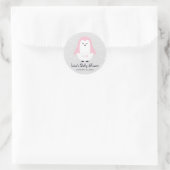 Baby Pink Penguin Baby shower Sticker (Tas)