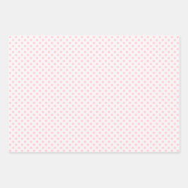 Baby Pink Polka Dots Leuke verjaardag meisje Inpakpapier Vel