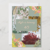 Baby Pink Proteas 40th Kaart (Voorkant)